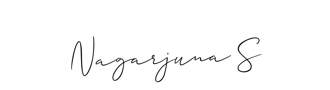 Make a short Nagarjuna S signature style. Manage your documents anywhere anytime using Allison_Script. Create and add eSignatures, submit forms, share and send files easily. Nagarjuna S signature style 2 images and pictures png