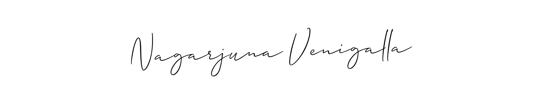 Design your own signature with our free online signature maker. With this signature software, you can create a handwritten (Allison_Script) signature for name Nagarjuna Venigalla. Nagarjuna Venigalla signature style 2 images and pictures png