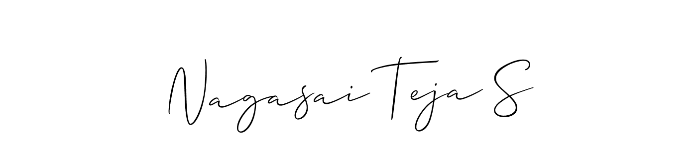 Nagasai Teja S stylish signature style. Best Handwritten Sign (Allison_Script) for my name. Handwritten Signature Collection Ideas for my name Nagasai Teja S. Nagasai Teja S signature style 2 images and pictures png