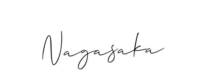 How to make Nagasaka name signature. Use Allison_Script style for creating short signs online. This is the latest handwritten sign. Nagasaka signature style 2 images and pictures png