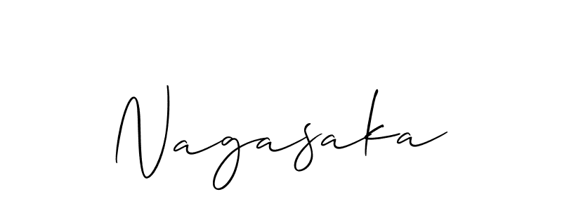 How to Draw Nagasaka signature style? Allison_Script is a latest design signature styles for name Nagasaka. Nagasaka signature style 2 images and pictures png