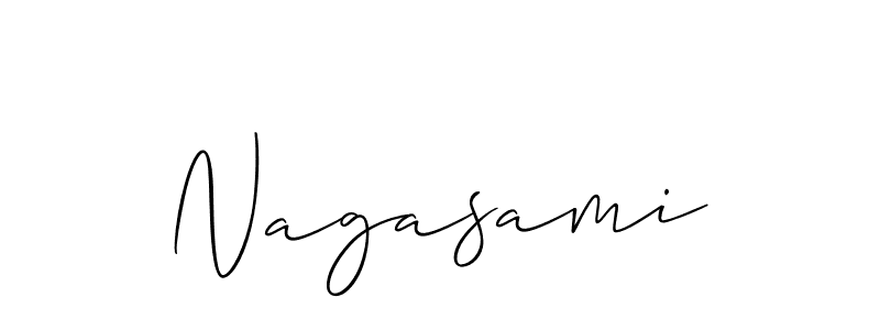 Nagasami stylish signature style. Best Handwritten Sign (Allison_Script) for my name. Handwritten Signature Collection Ideas for my name Nagasami. Nagasami signature style 2 images and pictures png