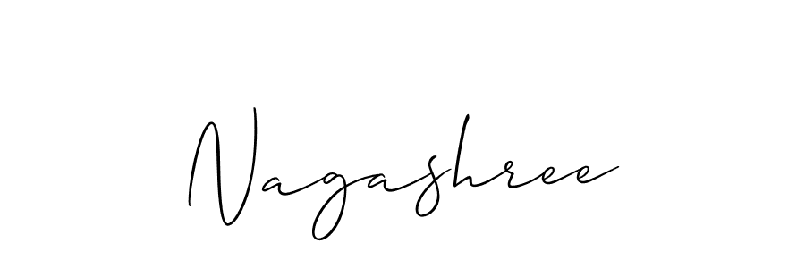 Make a beautiful signature design for name Nagashree. With this signature (Allison_Script) style, you can create a handwritten signature for free. Nagashree signature style 2 images and pictures png