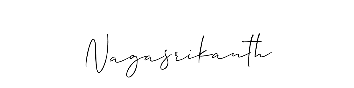 The best way (Allison_Script) to make a short signature is to pick only two or three words in your name. The name Nagasrikanth include a total of six letters. For converting this name. Nagasrikanth signature style 2 images and pictures png