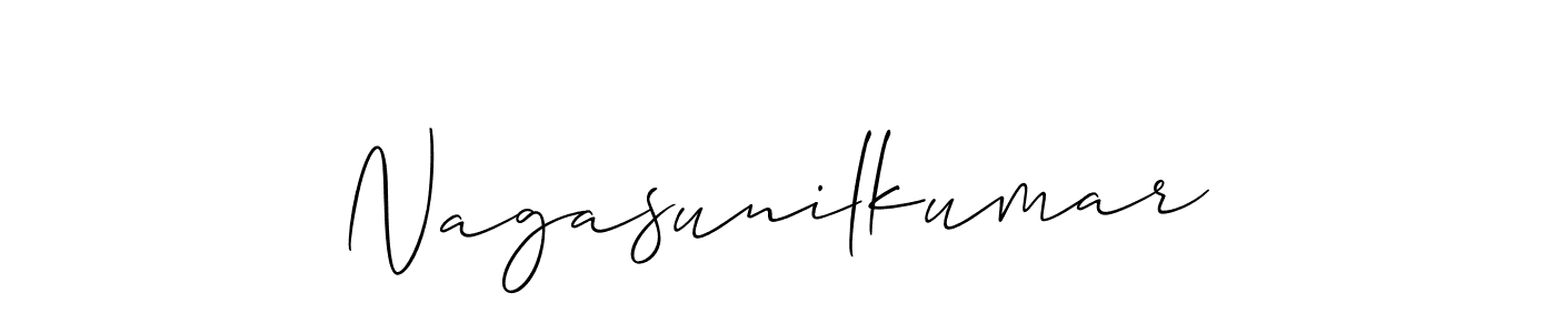 Make a beautiful signature design for name Nagasunilkumar. With this signature (Allison_Script) style, you can create a handwritten signature for free. Nagasunilkumar signature style 2 images and pictures png