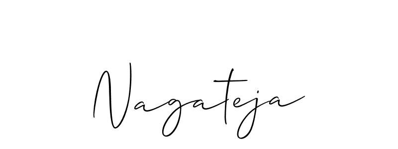 Design your own signature with our free online signature maker. With this signature software, you can create a handwritten (Allison_Script) signature for name Nagateja. Nagateja signature style 2 images and pictures png