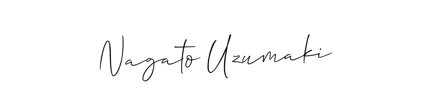 Make a beautiful signature design for name Nagato Uzumaki. With this signature (Allison_Script) style, you can create a handwritten signature for free. Nagato Uzumaki signature style 2 images and pictures png