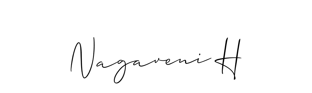 How to make Nagaveni H signature? Allison_Script is a professional autograph style. Create handwritten signature for Nagaveni H name. Nagaveni H signature style 2 images and pictures png