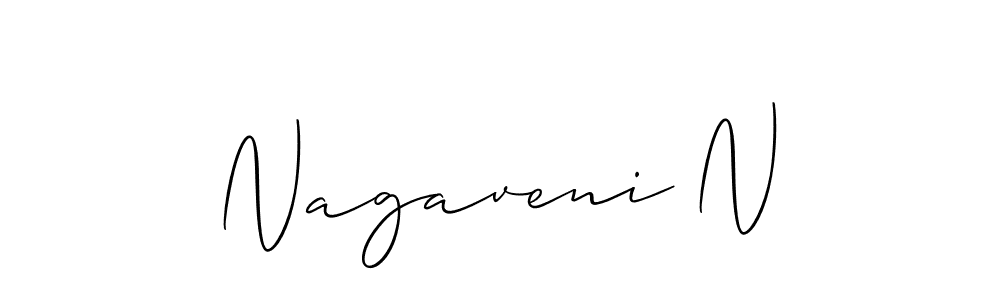 How to make Nagaveni N signature? Allison_Script is a professional autograph style. Create handwritten signature for Nagaveni N name. Nagaveni N signature style 2 images and pictures png