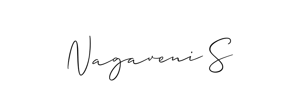 You should practise on your own different ways (Allison_Script) to write your name (Nagaveni S) in signature. don't let someone else do it for you. Nagaveni S signature style 2 images and pictures png