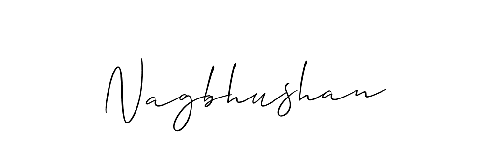 How to make Nagbhushan signature? Allison_Script is a professional autograph style. Create handwritten signature for Nagbhushan name. Nagbhushan signature style 2 images and pictures png