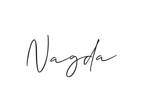 How to make Nagda name signature. Use Allison_Script style for creating short signs online. This is the latest handwritten sign. Nagda signature style 2 images and pictures png