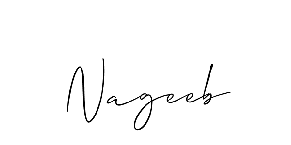 Make a beautiful signature design for name Nageeb. Use this online signature maker to create a handwritten signature for free. Nageeb signature style 2 images and pictures png