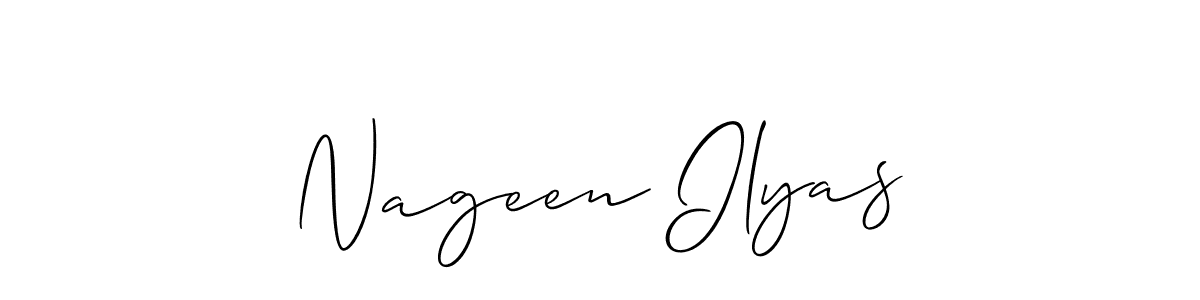 How to make Nageen Ilyas signature? Allison_Script is a professional autograph style. Create handwritten signature for Nageen Ilyas name. Nageen Ilyas signature style 2 images and pictures png