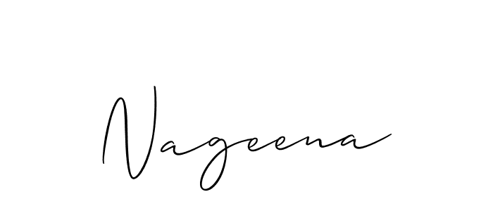 Nageena stylish signature style. Best Handwritten Sign (Allison_Script) for my name. Handwritten Signature Collection Ideas for my name Nageena. Nageena signature style 2 images and pictures png