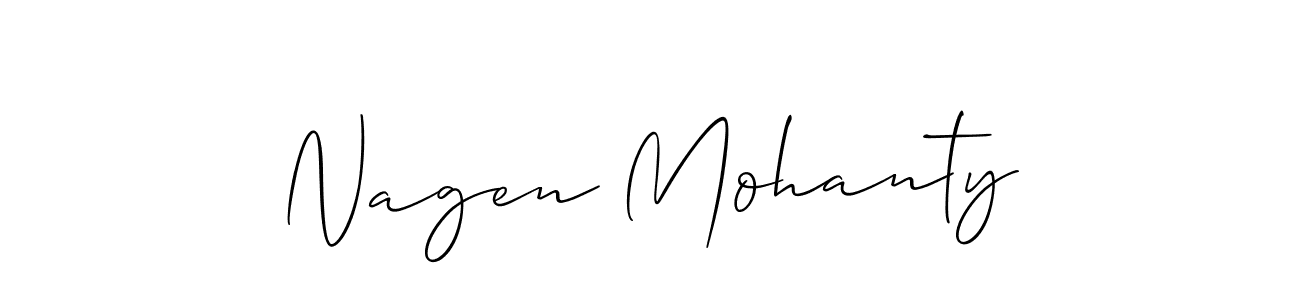 The best way (Allison_Script) to make a short signature is to pick only two or three words in your name. The name Nagen Mohanty include a total of six letters. For converting this name. Nagen Mohanty signature style 2 images and pictures png