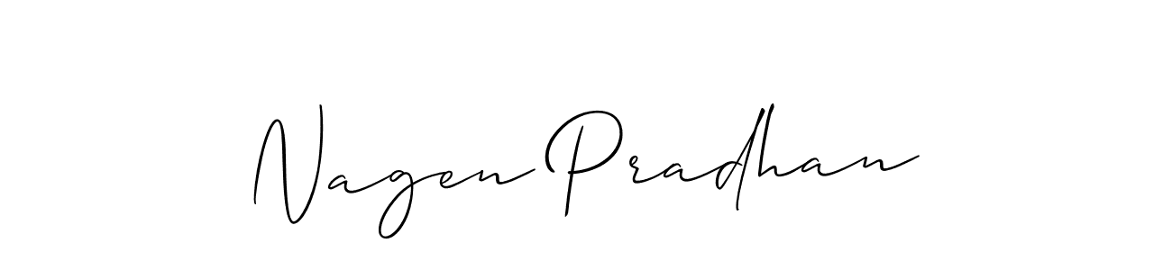 Nagen Pradhan stylish signature style. Best Handwritten Sign (Allison_Script) for my name. Handwritten Signature Collection Ideas for my name Nagen Pradhan. Nagen Pradhan signature style 2 images and pictures png