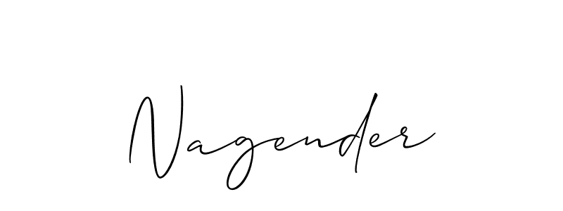 Create a beautiful signature design for name Nagender. With this signature (Allison_Script) fonts, you can make a handwritten signature for free. Nagender signature style 2 images and pictures png