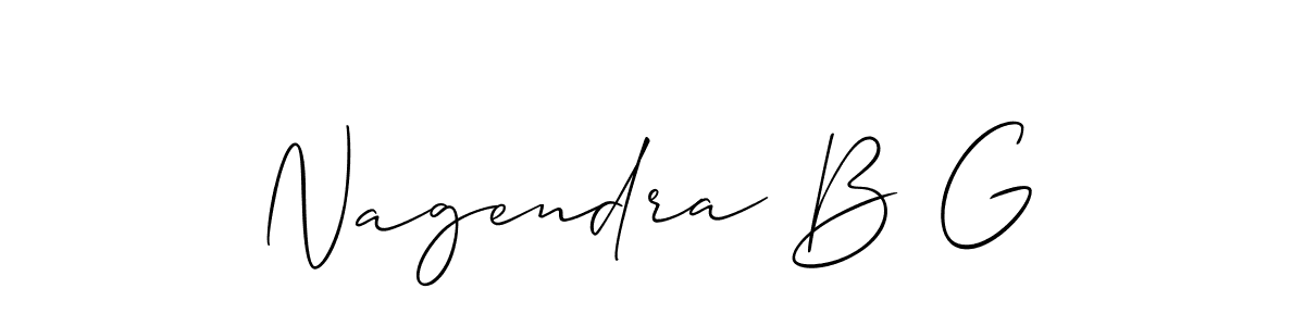 Make a short Nagendra B G signature style. Manage your documents anywhere anytime using Allison_Script. Create and add eSignatures, submit forms, share and send files easily. Nagendra B G signature style 2 images and pictures png