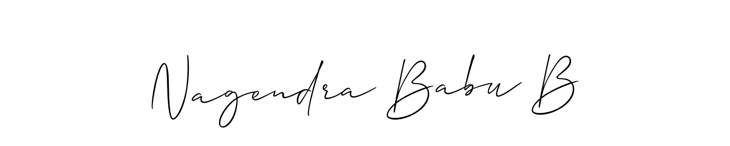 Nagendra Babu B stylish signature style. Best Handwritten Sign (Allison_Script) for my name. Handwritten Signature Collection Ideas for my name Nagendra Babu B. Nagendra Babu B signature style 2 images and pictures png