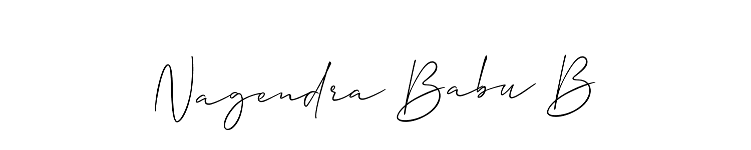 Nagendra Babu B stylish signature style. Best Handwritten Sign (Allison_Script) for my name. Handwritten Signature Collection Ideas for my name Nagendra Babu B. Nagendra Babu B signature style 2 images and pictures png