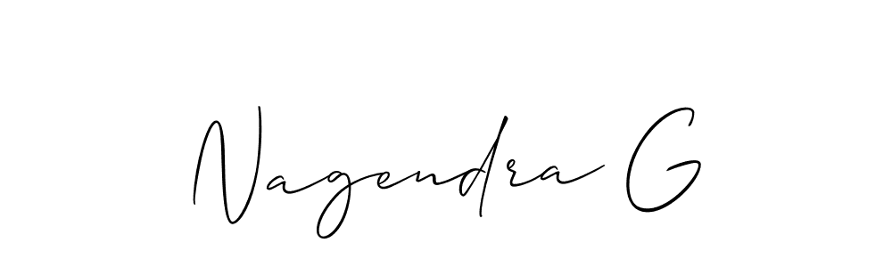 The best way (Allison_Script) to make a short signature is to pick only two or three words in your name. The name Nagendra G include a total of six letters. For converting this name. Nagendra G signature style 2 images and pictures png