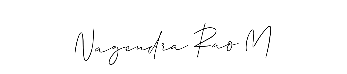 Allison_Script is a professional signature style that is perfect for those who want to add a touch of class to their signature. It is also a great choice for those who want to make their signature more unique. Get Nagendra Rao M name to fancy signature for free. Nagendra Rao M signature style 2 images and pictures png
