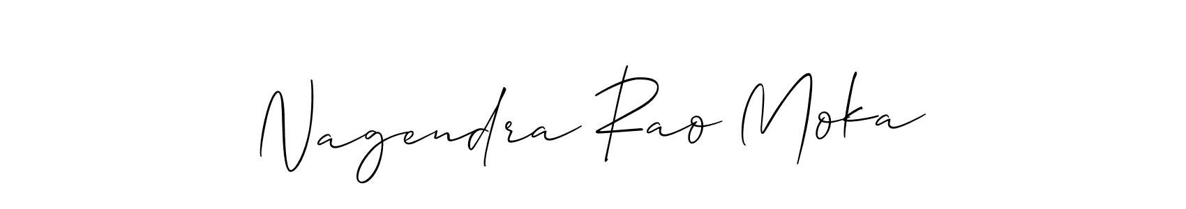 You should practise on your own different ways (Allison_Script) to write your name (Nagendra Rao Moka) in signature. don't let someone else do it for you. Nagendra Rao Moka signature style 2 images and pictures png