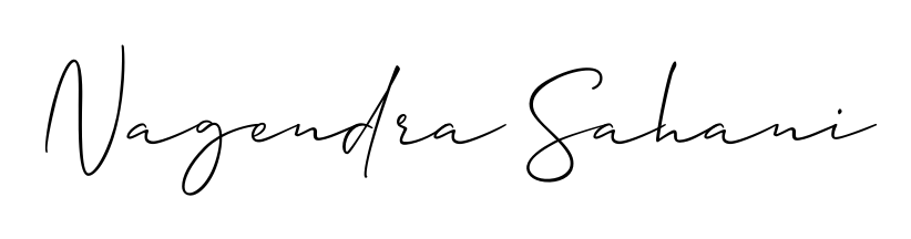 Get inspired by this graceful Allison_Script signature style for name Nagendra Sahani. Smooth loops and balanced proportions for everyday use. Nagendra Sahani signature style 2 images and pictures png
