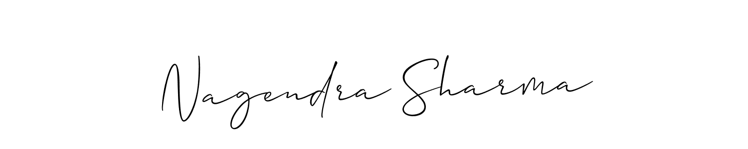 You should practise on your own different ways (Allison_Script) to write your name (Nagendra Sharma) in signature. don't let someone else do it for you. Nagendra Sharma signature style 2 images and pictures png