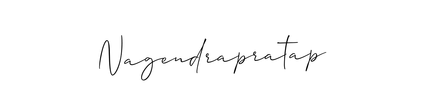 How to make Nagendrapratap name signature. Use Allison_Script style for creating short signs online. This is the latest handwritten sign. Nagendrapratap signature style 2 images and pictures png