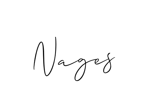 How to make Nages name signature. Use Allison_Script style for creating short signs online. This is the latest handwritten sign. Nages signature style 2 images and pictures png