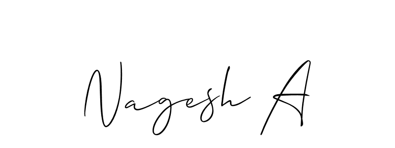 Make a beautiful signature design for name Nagesh A. Use this online signature maker to create a handwritten signature for free. Nagesh A signature style 2 images and pictures png