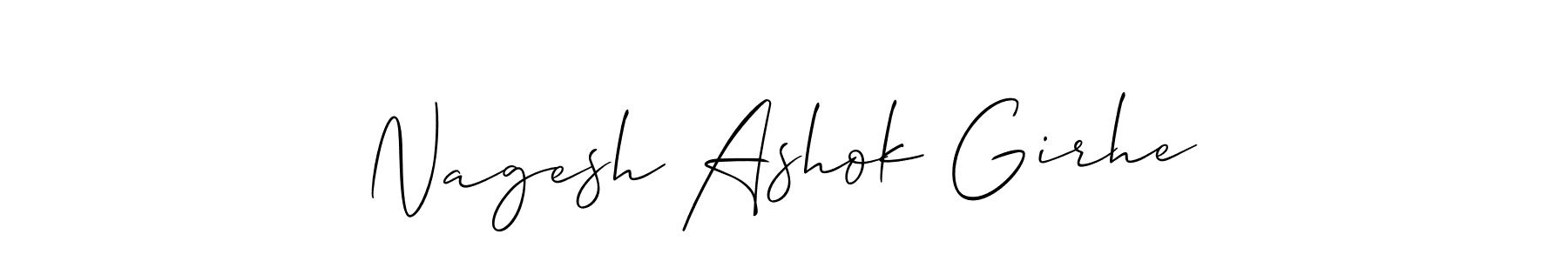 Similarly Allison_Script is the best handwritten signature design. Signature creator online .You can use it as an online autograph creator for name Nagesh Ashok Girhe. Nagesh Ashok Girhe signature style 2 images and pictures png