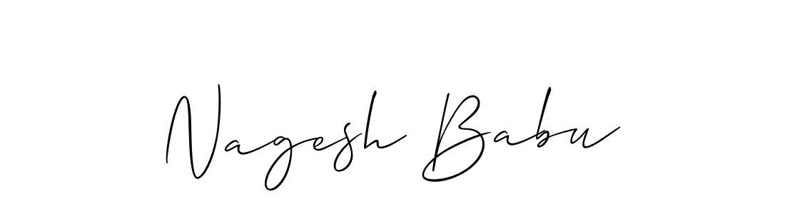 Allison_Script is a professional signature style that is perfect for those who want to add a touch of class to their signature. It is also a great choice for those who want to make their signature more unique. Get Nagesh Babu name to fancy signature for free. Nagesh Babu signature style 2 images and pictures png