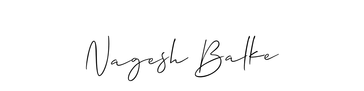 It looks lik you need a new signature style for name Nagesh Balke. Design unique handwritten (Allison_Script) signature with our free signature maker in just a few clicks. Nagesh Balke signature style 2 images and pictures png