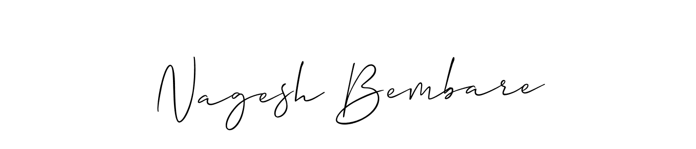 This is the best signature style for the Nagesh Bembare name. Also you like these signature font (Allison_Script). Mix name signature. Nagesh Bembare signature style 2 images and pictures png