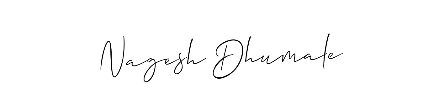 The best way (Allison_Script) to make a short signature is to pick only two or three words in your name. The name Nagesh Dhumale include a total of six letters. For converting this name. Nagesh Dhumale signature style 2 images and pictures png