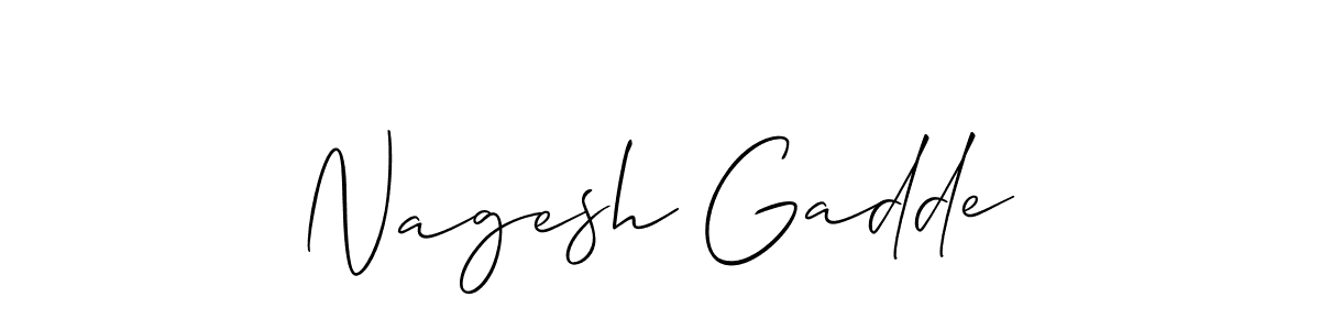 Also You can easily find your signature by using the search form. We will create Nagesh Gadde name handwritten signature images for you free of cost using Allison_Script sign style. Nagesh Gadde signature style 2 images and pictures png