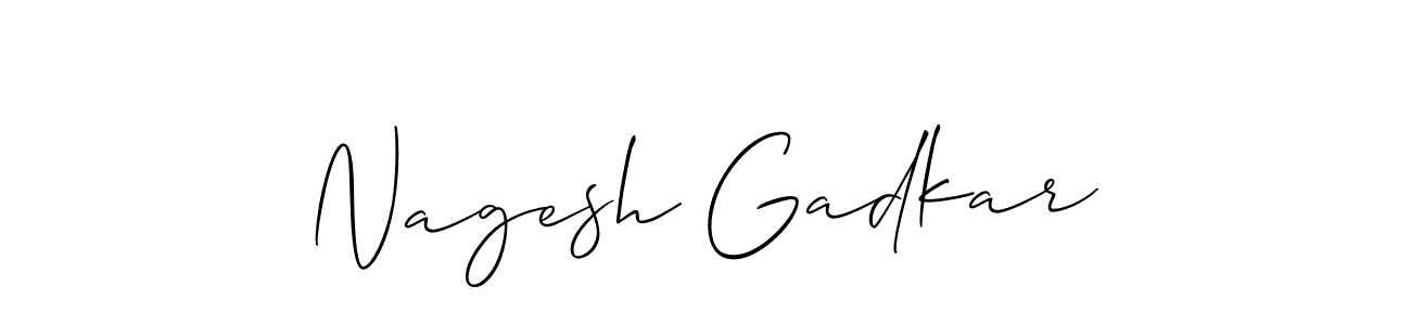 Also we have Nagesh Gadkar name is the best signature style. Create professional handwritten signature collection using Allison_Script autograph style. Nagesh Gadkar signature style 2 images and pictures png