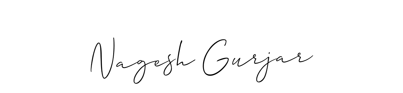 You should practise on your own different ways (Allison_Script) to write your name (Nagesh Gurjar) in signature. don't let someone else do it for you. Nagesh Gurjar signature style 2 images and pictures png