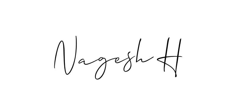 Nagesh H stylish signature style. Best Handwritten Sign (Allison_Script) for my name. Handwritten Signature Collection Ideas for my name Nagesh H. Nagesh H signature style 2 images and pictures png