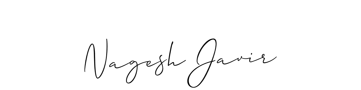 Design your own signature with our free online signature maker. With this signature software, you can create a handwritten (Allison_Script) signature for name Nagesh Javir. Nagesh Javir signature style 2 images and pictures png