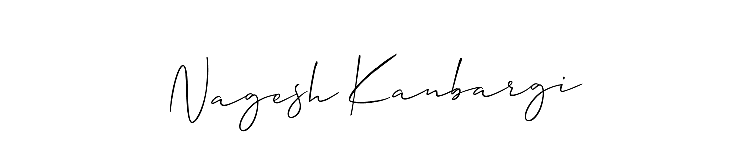 How to make Nagesh Kanbargi name signature. Use Allison_Script style for creating short signs online. This is the latest handwritten sign. Nagesh Kanbargi signature style 2 images and pictures png