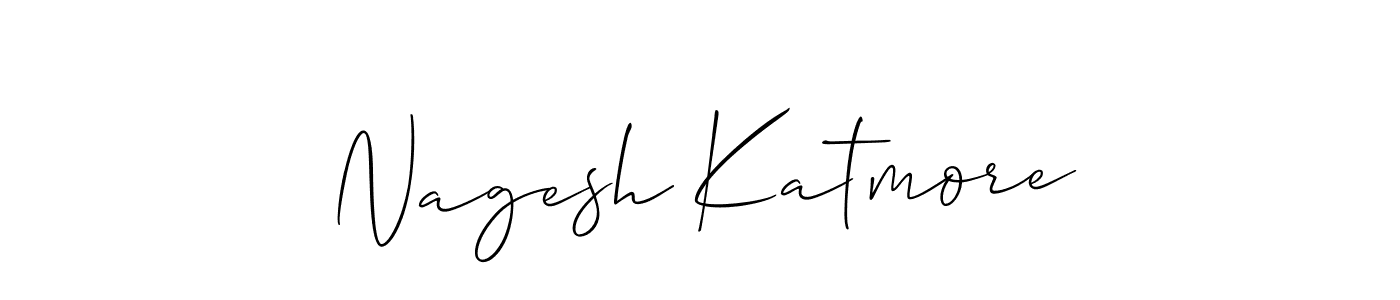 Use a signature maker to create a handwritten signature online. With this signature software, you can design (Allison_Script) your own signature for name Nagesh Katmore. Nagesh Katmore signature style 2 images and pictures png
