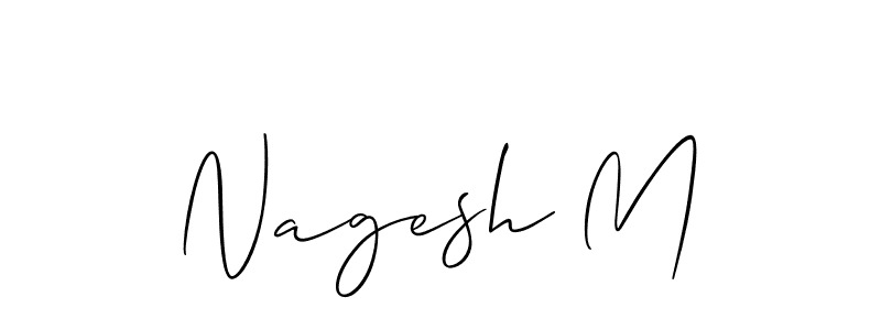 Make a beautiful signature design for name Nagesh M. With this signature (Allison_Script) style, you can create a handwritten signature for free. Nagesh M signature style 2 images and pictures png