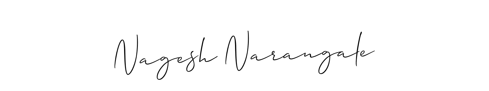 How to Draw Nagesh Narangale signature style? Allison_Script is a latest design signature styles for name Nagesh Narangale. Nagesh Narangale signature style 2 images and pictures png