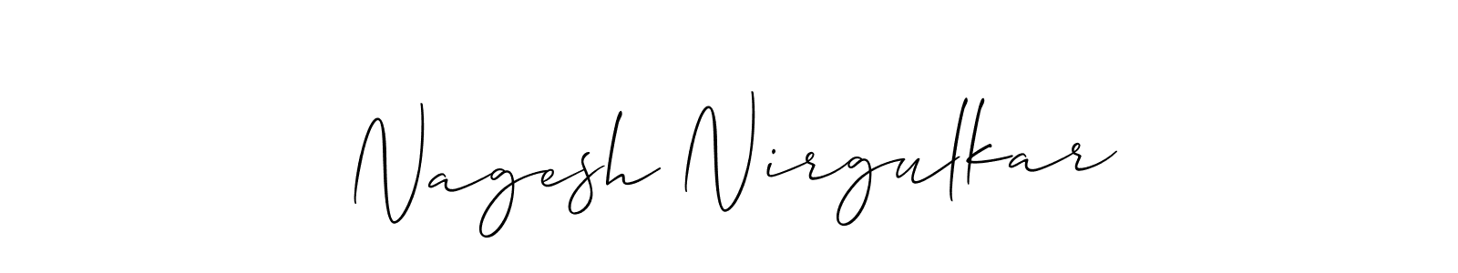 This is the best signature style for the Nagesh Nirgulkar name. Also you like these signature font (Allison_Script). Mix name signature. Nagesh Nirgulkar signature style 2 images and pictures png