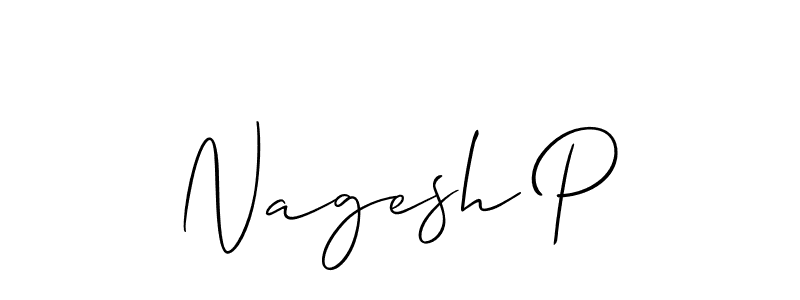 Similarly Allison_Script is the best handwritten signature design. Signature creator online .You can use it as an online autograph creator for name Nagesh P. Nagesh P signature style 2 images and pictures png