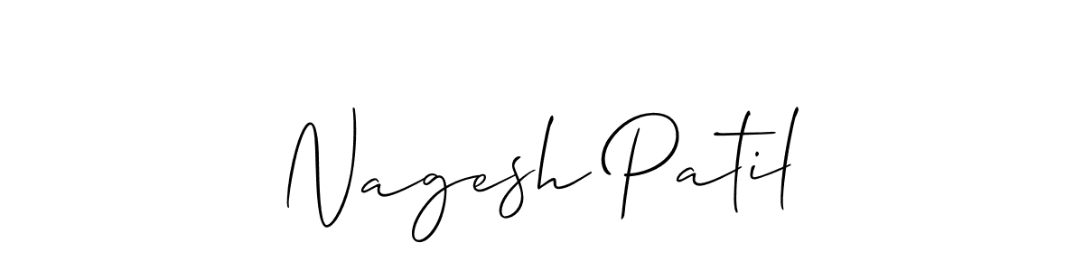 How to make Nagesh Patil signature? Allison_Script is a professional autograph style. Create handwritten signature for Nagesh Patil name. Nagesh Patil signature style 2 images and pictures png